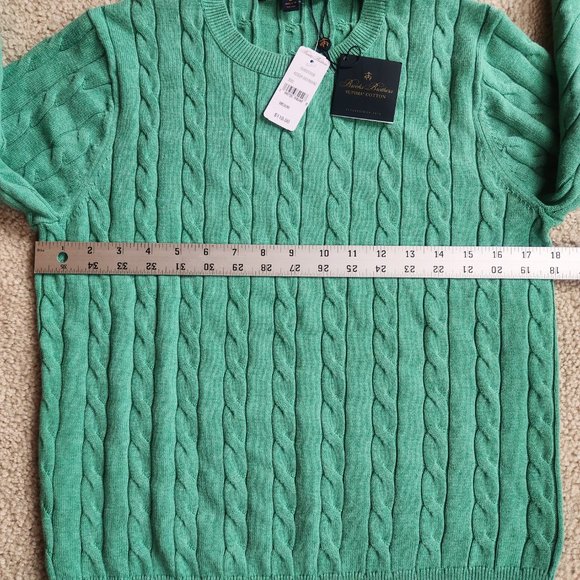 NWT Brooks Brothers Supima Cotton Cable Knit Sweater - Picture 3 of 5